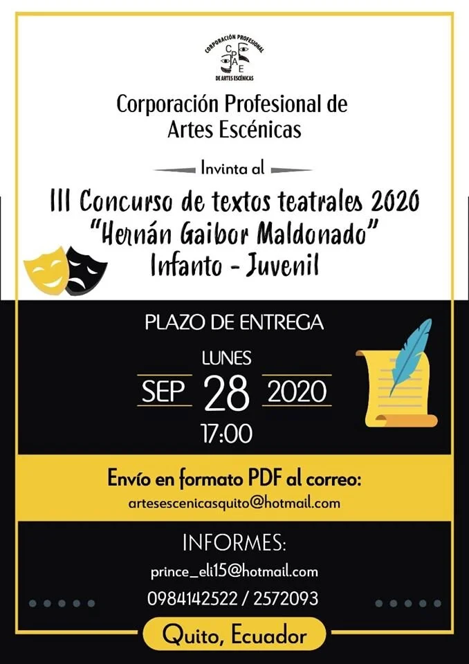 lll CONCURSO DE TEXTOS TEATRALES 2020