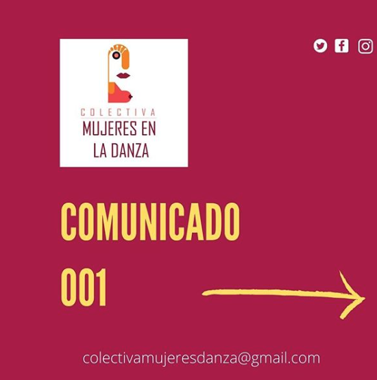 COMUNICADO!! Colectiva de Mujeres en la Danza En la danza, el abuso de poder y la violencia de género EXISTEN!!